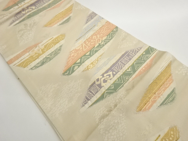 JAPANESE NAGOYA OBI / WOVEN GEOMETRIC